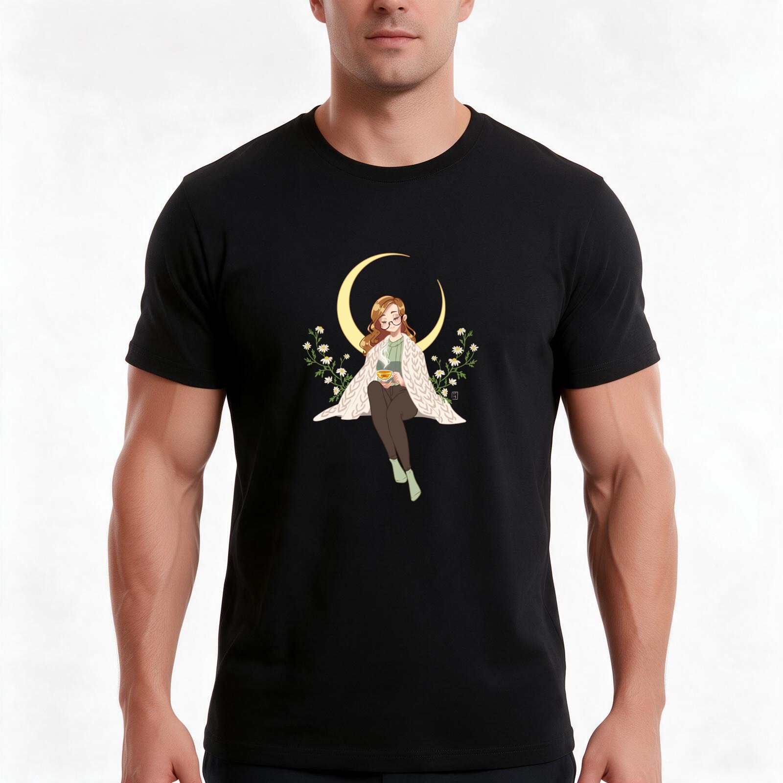Chamomile Tea - T-shirt met kamermeteemotief, zomerse, casual katoenen