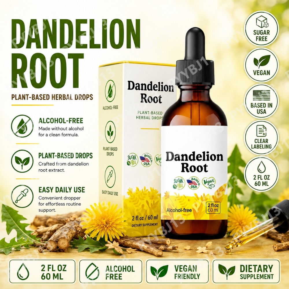 Herbal Tincture - Paardenbloemwortel Supplement Lever Detox Reiniging Ondersteuning