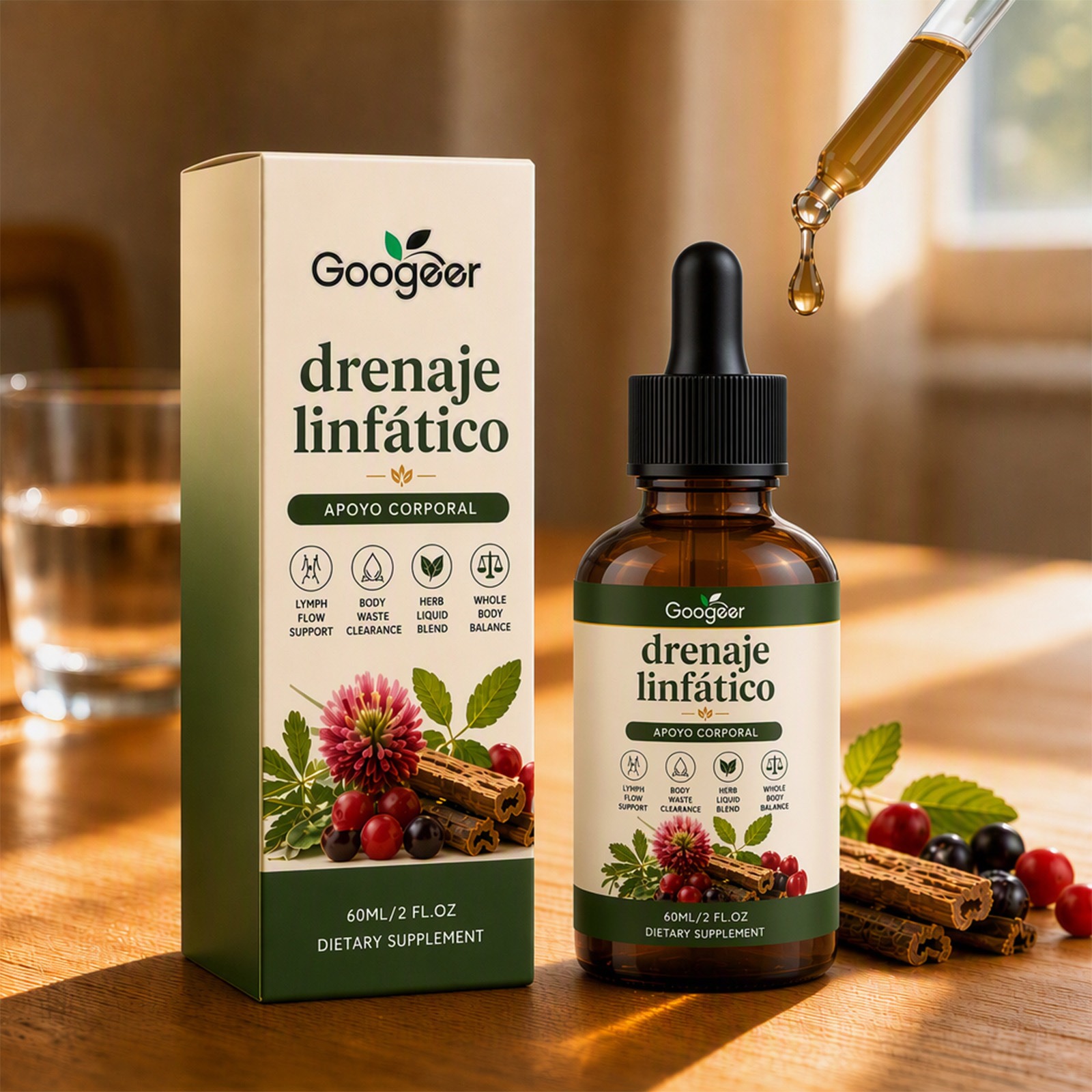 60 ml Googeer Lymph Support, e - Herbal Supplement recensie en prijs
